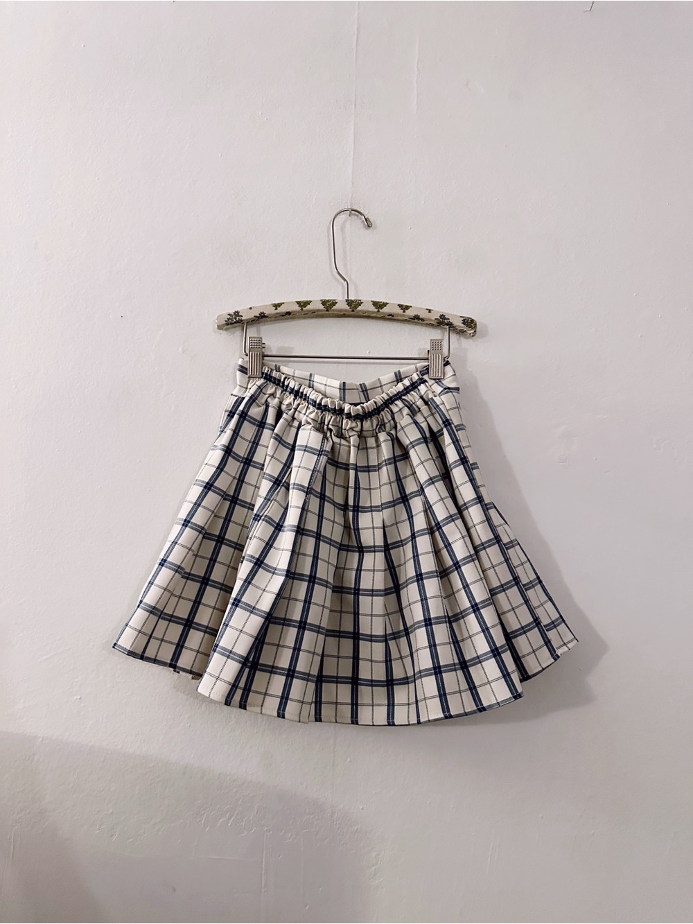 Princess Polly Plaid Mini Pleated School Girl Skirt Blue White - Picture 6 of 7